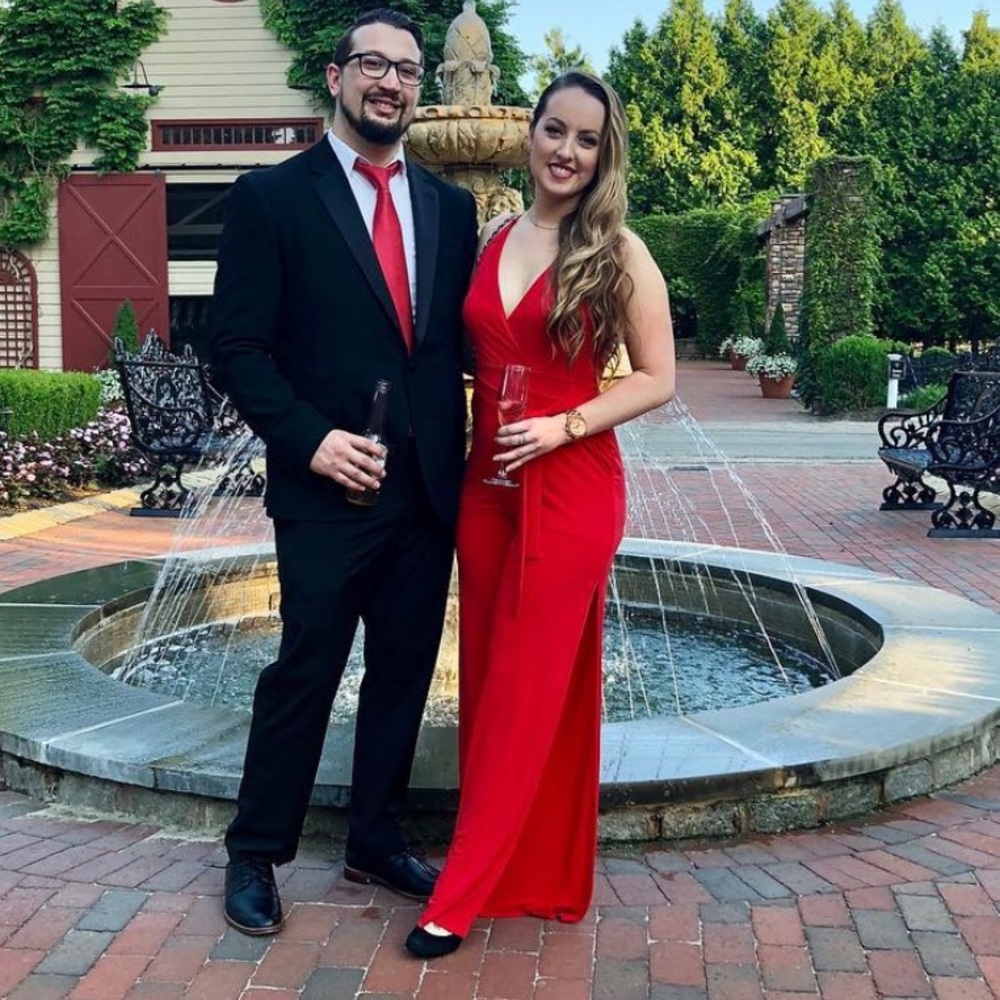 COPY - Red V-Neck Jumpsuit